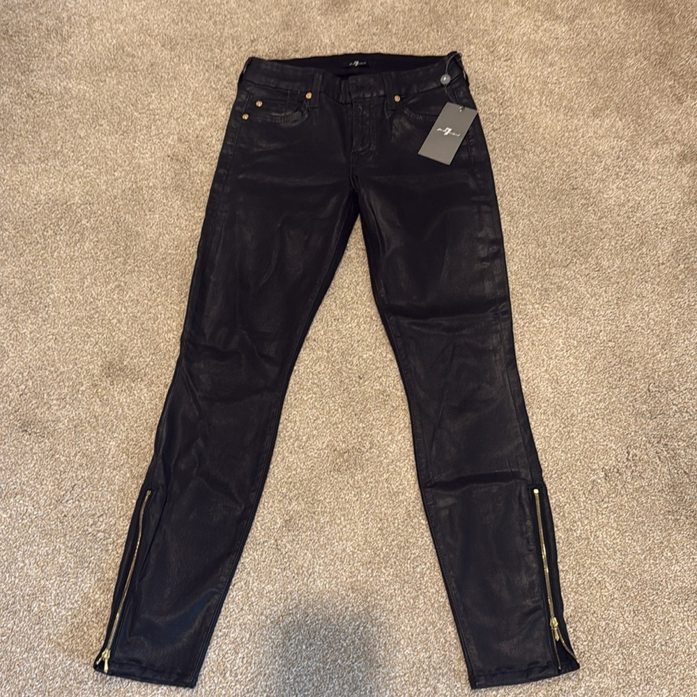 7 for all mankind leather pants (not worn)